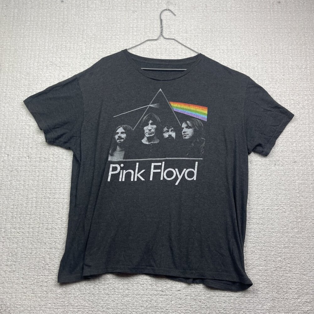 Pink Floyd Dark Side Of The Moon T-shirt Mens Size 2XL Gray Rainbow Prism Music